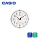 カシオ電波時計アナログ掛け時計シンプルホワイト