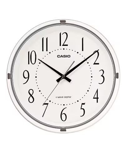 カシオ 電波時計 掛け時計 アナログ [ホワイト] シンプル オフィス 事務所 会議室 リビング 大型 CASIO IQ-1006-7JF cs-02