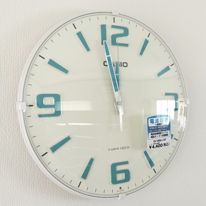 カシオ電波時計アナログ掛け時計ネオブライト蓄光塗料使用